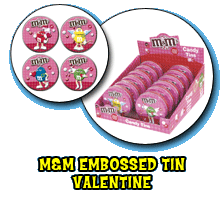M&M Embossed Valentines Tin