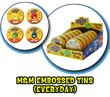 M&M Everyday Embossed tins