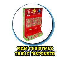 M&M Christmas Triple Dispenser